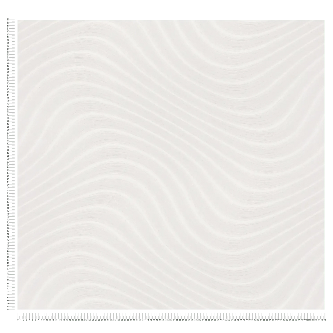 1,06x10m, Tapetes ar lielo viļņotu rakstu gaiši pelēkā krāsā - 399954 AS Creation