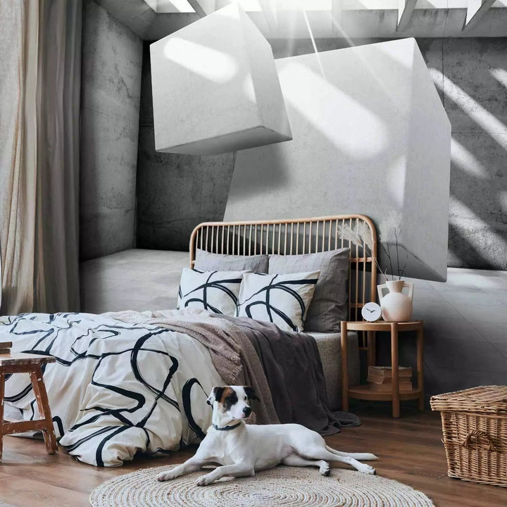 3D fototapetes ar perspektīvu - Dejošie kubi, 97032 Tapetenshop.lv