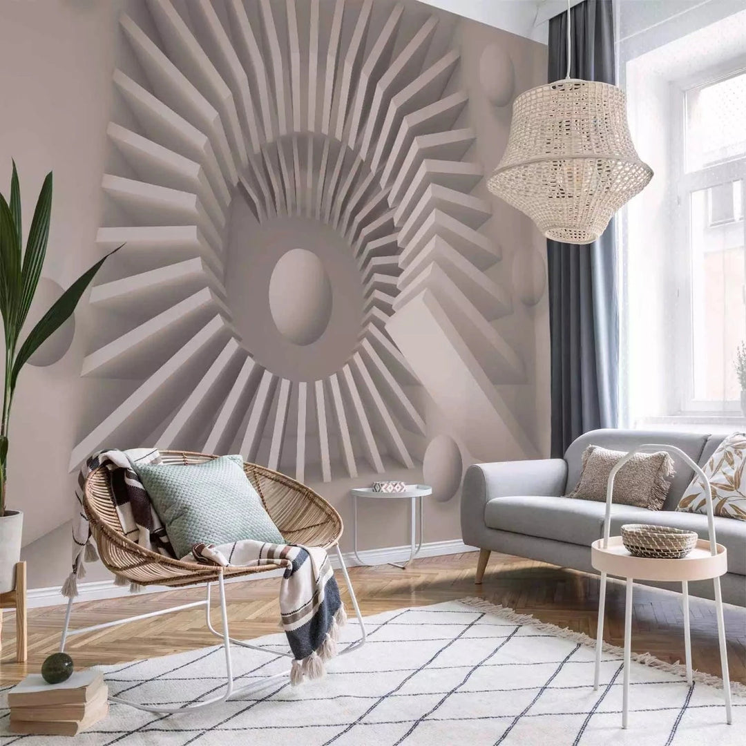 3D fototapetes ar perspektīvu - Futūristiska istaba, 96849 Tapetenshop.lv