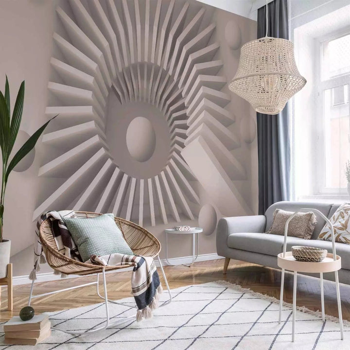 3D fototapetes ar perspektīvu - Futūristiska istaba, 96849 Tapetenshop.lv