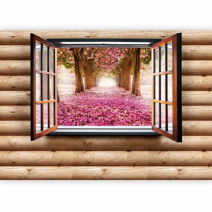 3D fototapetes ar perspektīvu - Rozā parks, 97307 Tapetenshop.lv