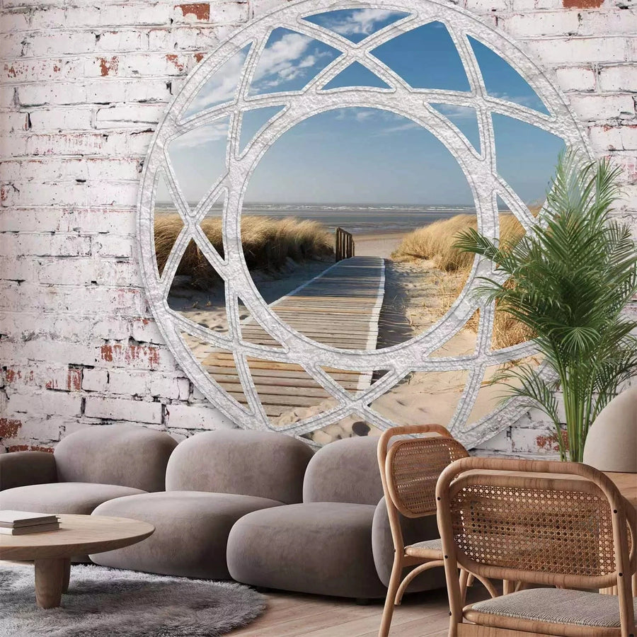 3D fototapetes ar perspektīvu - Skats uz pludmali, 97325 Tapetenshop.lv