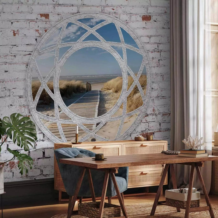 3D fototapetes ar perspektīvu - Skats uz pludmali, 97325 Tapetenshop.lv