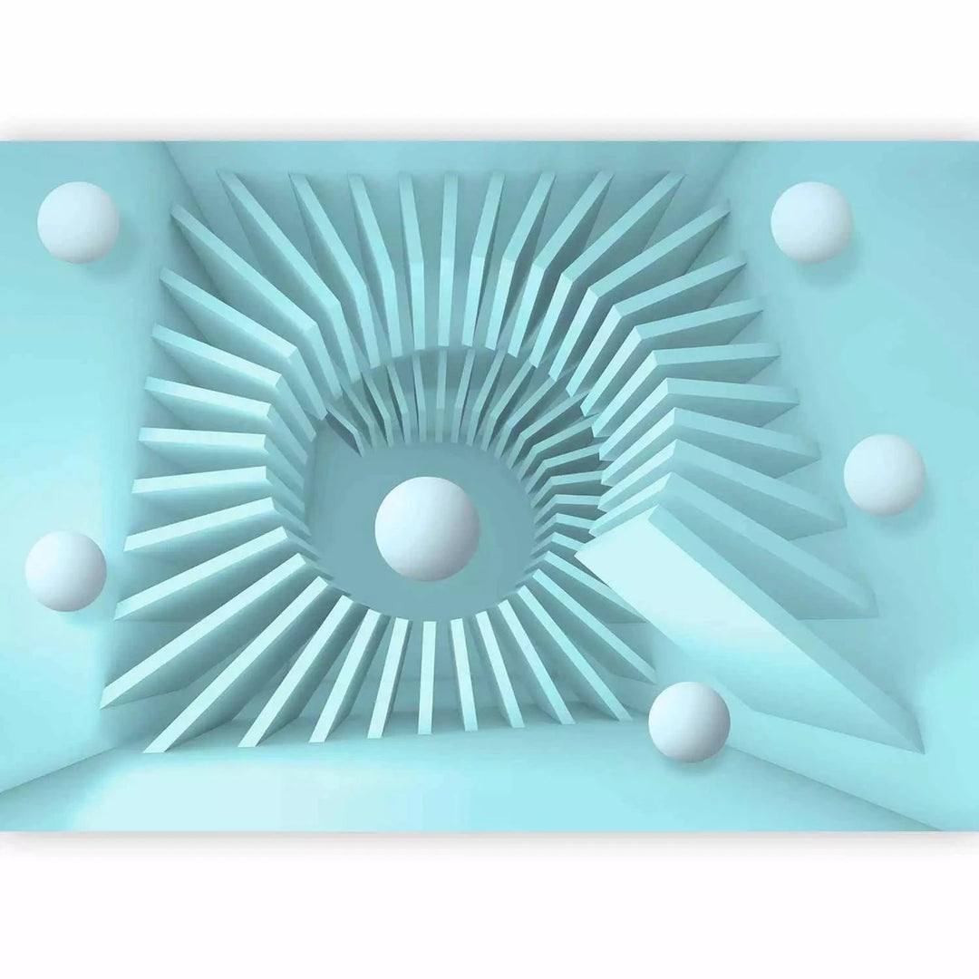 3D fototapetes ar perspektīvu - Zils labirints, 97064 Tapetenshop.lv