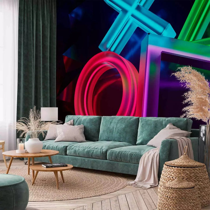 3D fototapetes jauniešu istabai - Lielā uzvara, speļu simboli Tapetenshop.lv