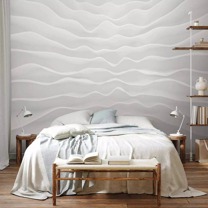 3D fototapetes - Origami, baltā krāsā - minimālismā dizains Tapetenshop.lv