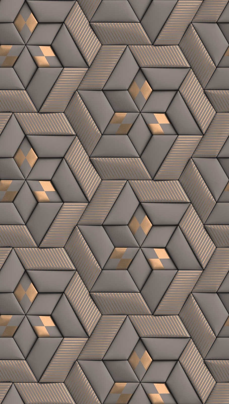 Abstraktā raksta tapetes ar 3D optiku - pelēka, taupe, krāsā, 1375145 AS Creation