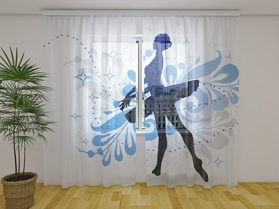 Aizkari apdruku - Eleganta balerīna - pasūtīt savu izmēru Tapetenshop.lv