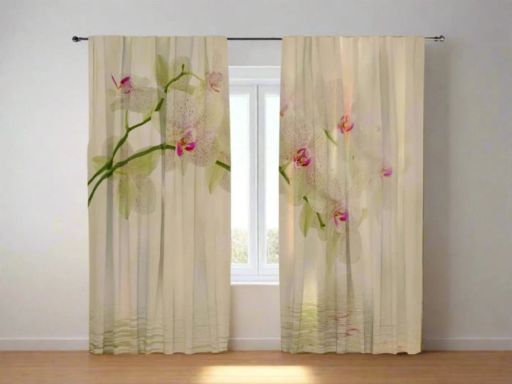 Dienas un nakts aizkari ar ziediem - Baltie ziedi Tapetenshop.lv