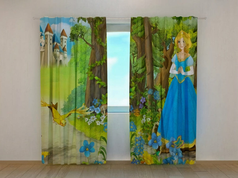 Aizkari bērnu istabai - Princese - izgatavošana pēc jūsu izmēriem Tapetenshop.lv