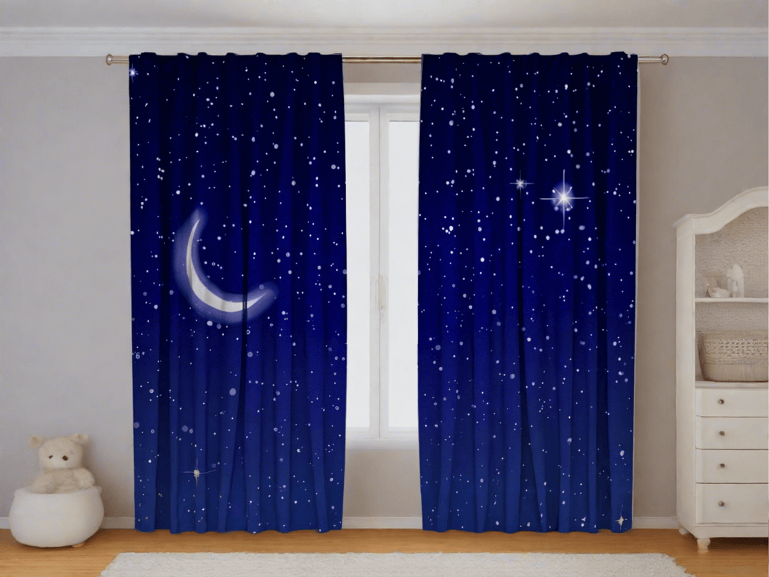 Aizkari guļamistabai ar nakts debess - aprēķināt cenu Tapetenshop.lv