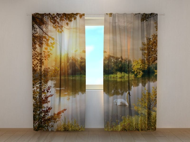 Dienas un nakts aizkari - Saulrieta gulbis Tapetenshop.lv