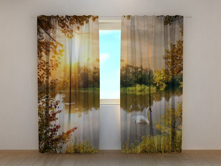 Dienas un nakts aizkari - Saulrieta gulbis Tapetenshop.lv