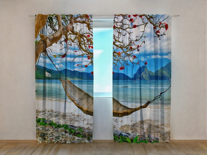 Aizkari istabai ar dabas motīviem - Šūpuļtīkls - pēc sava izmēra Tapetenshop.lv