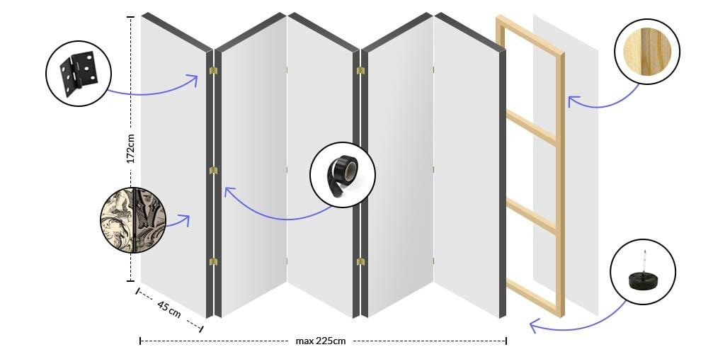 Aizslietnis ar ziedu motīvu, rozā krāsā 225x172 cm ART