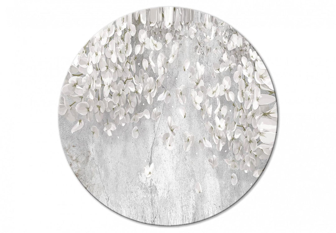 Apaļa glezna (Deluxe) - Baltie ziedi - 148851 G-ART