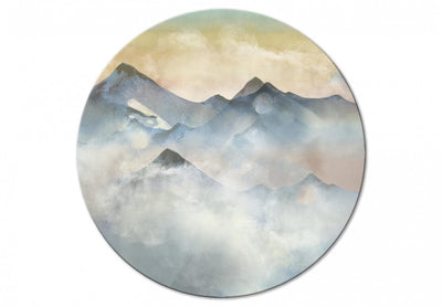 Apaļa Glezna (Deluxe) - Miglainie kalni, Kalnu ainava saulrietā, 148677 Tapetenshop.lv