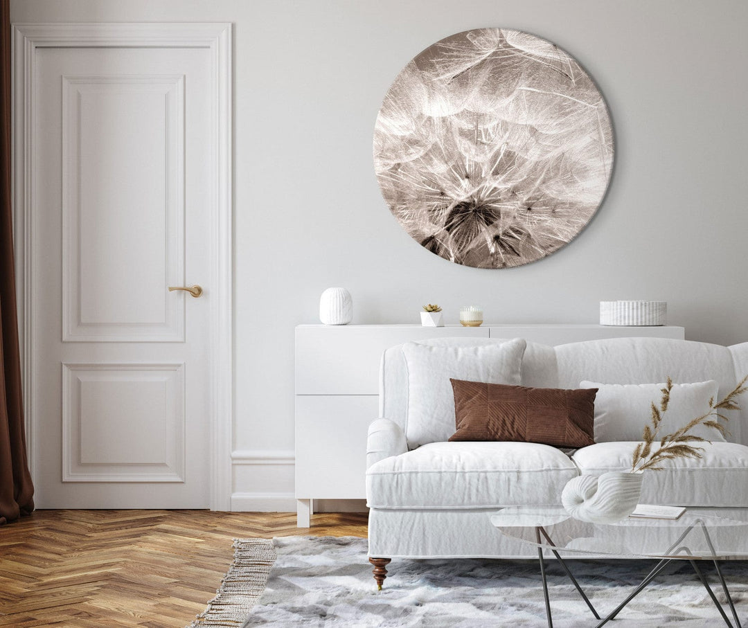 Apaļa glezna (Deluxe) - Pienene sepijas krāsās - 148620 G-ART