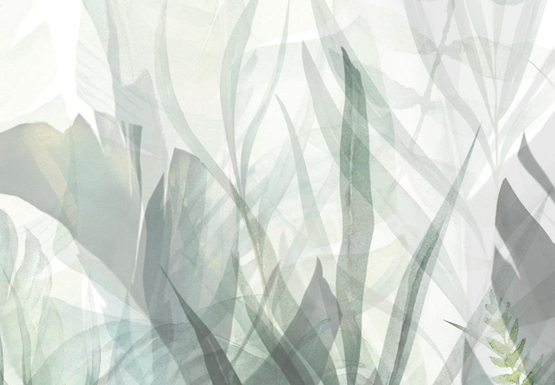 Apaļa glezna - Auglīga veģetācija uz balta fona, 151514 G-ART