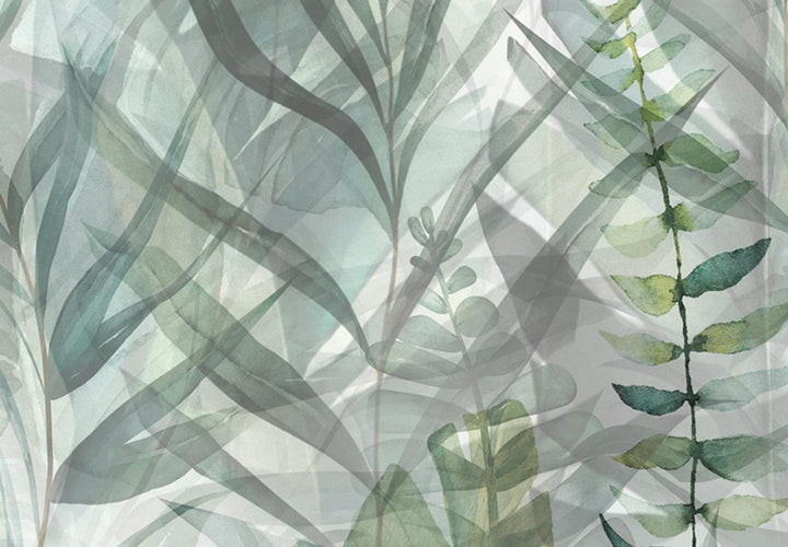 Apaļa glezna - Auglīga veģetācija uz balta fona, 151514 G-ART