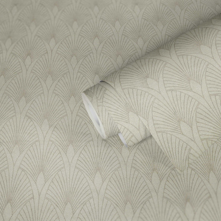 Art Deco tapetes glamūra stilā -  krēmkrāsas toņos AS 374271 AS Creation
