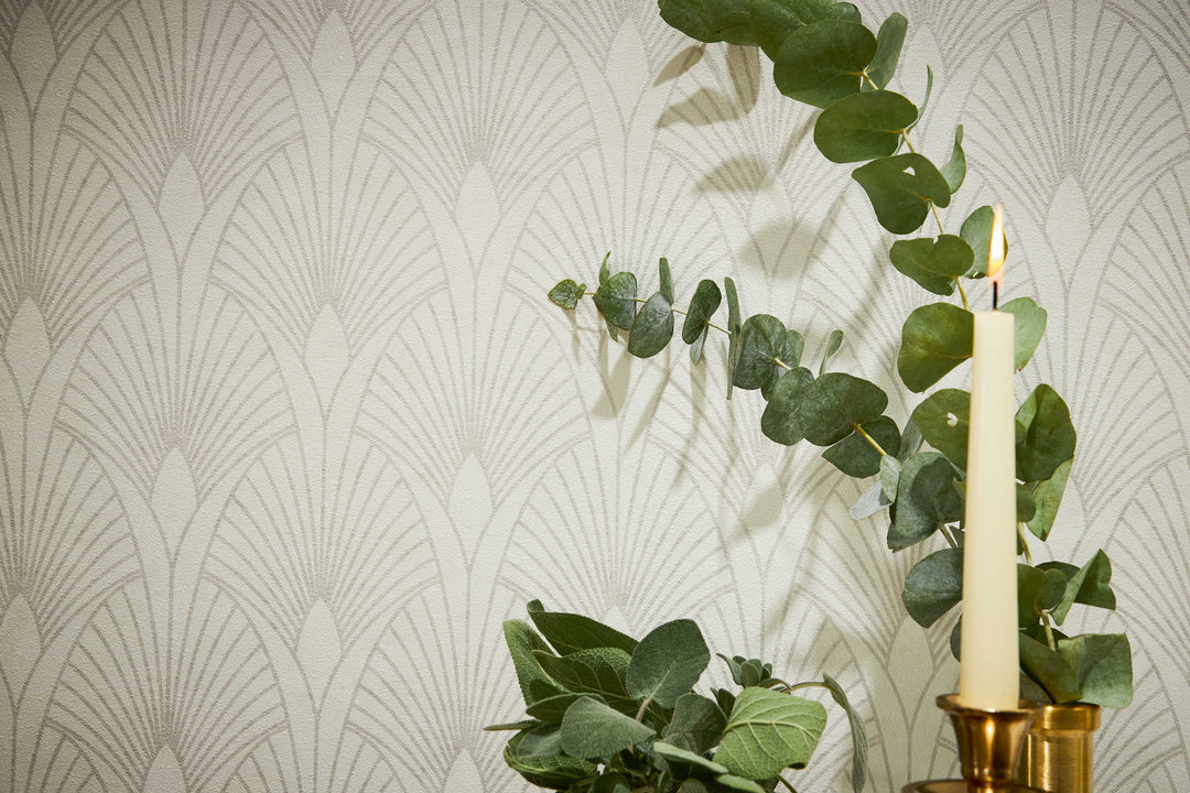 Art Deco tapetes glamūra stilā -  krēmkrāsas toņos AS 374271 AS Creation
