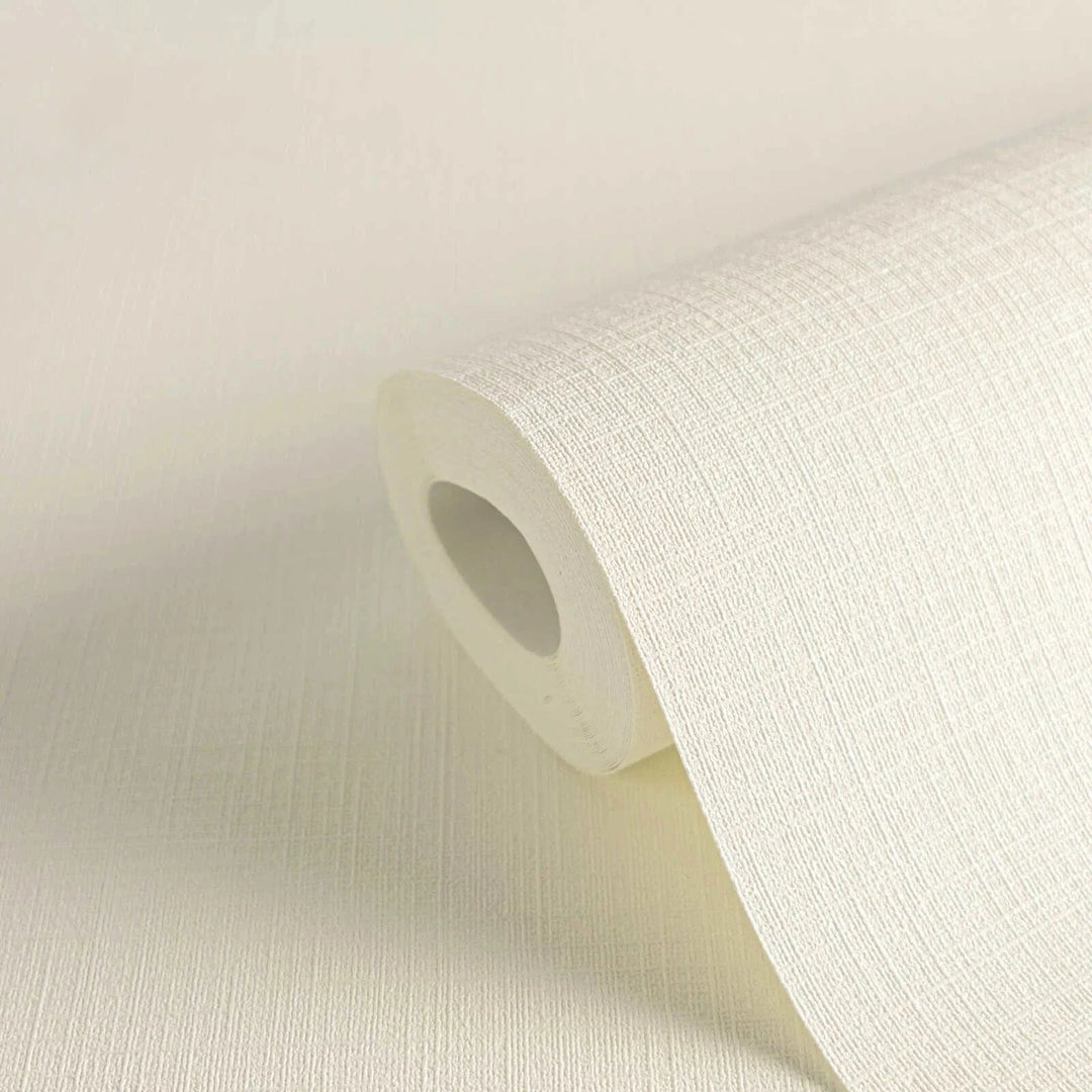 Baltas tapetes ar tekstila reljefa struktūru AS Creation 306891 AS Creation