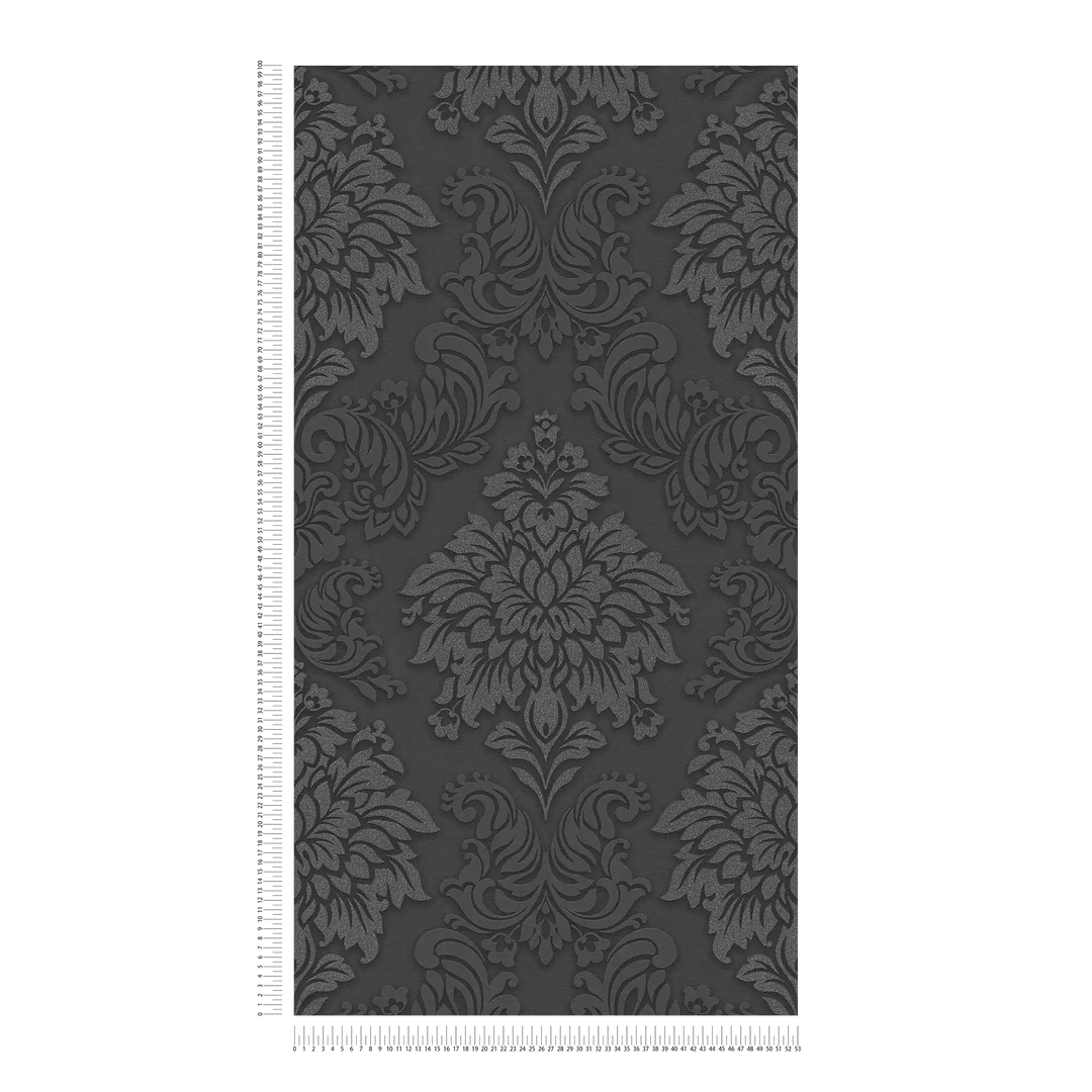 Tapetes guļamistabai - Melnas baroka stilā ar spīdumu, AS 368984 AS Creation