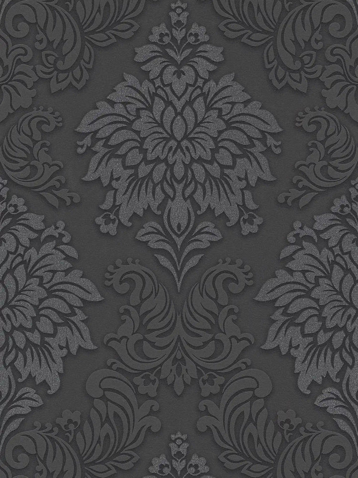 Tapetes guļamistabai - Melnas baroka stilā ar spīdumu, AS 368984 AS Creation