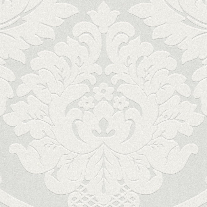 Tapetes guļamistabai - Baroka stilā AS Creation, 554338, baltā krāsā AS Creation