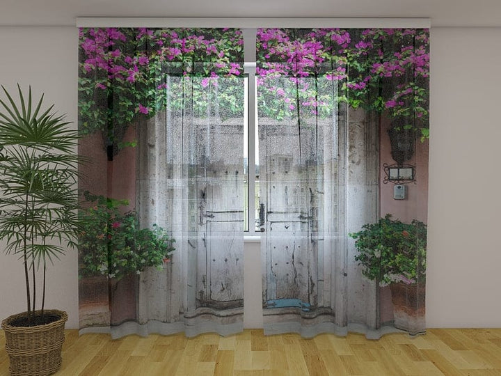 Dienas un nakts aizkari ar 3d efektu - Iespaidīgas durvis Meksikā  Tapetenshop.lv