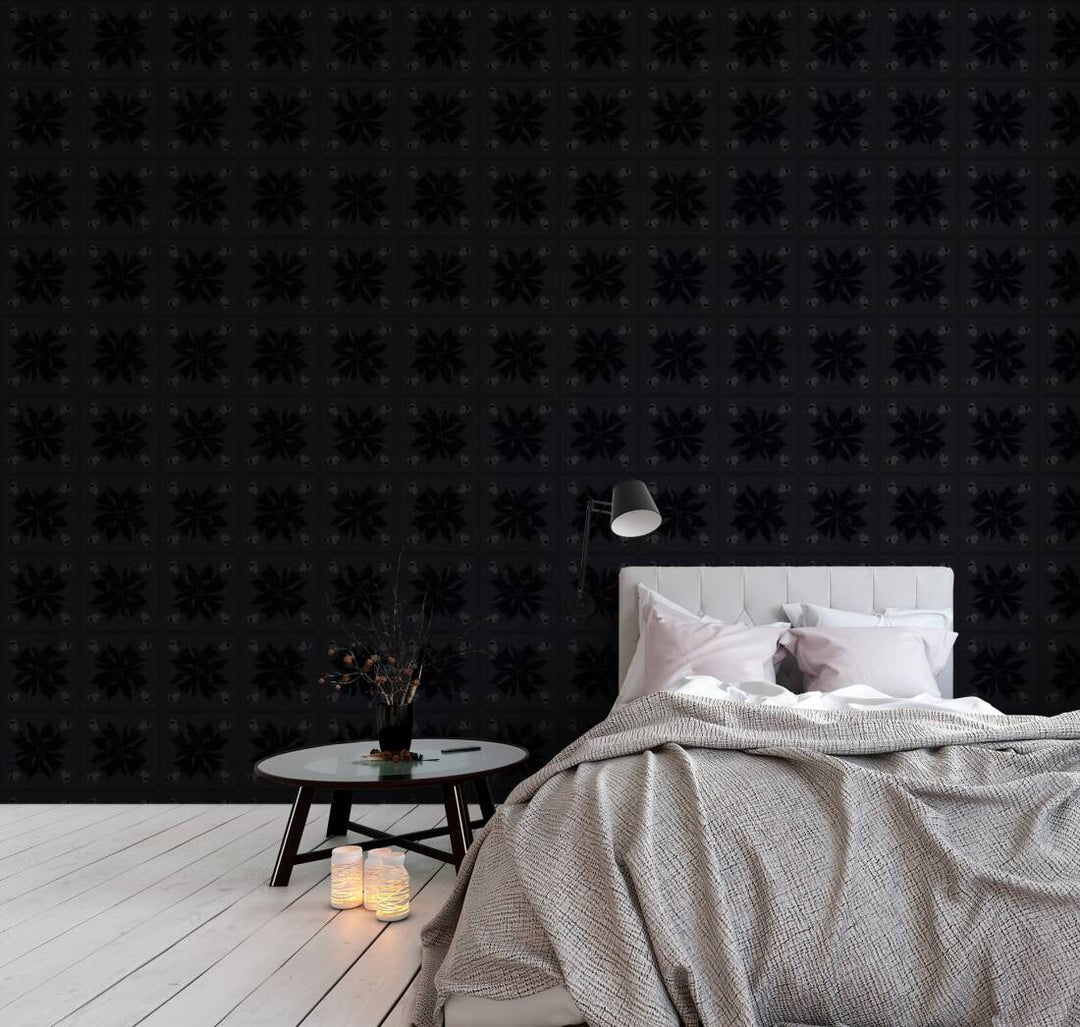 Dizaina tapetes Karl Lagerfeld ar rakstu melnā krāsā, 378453 AS Creation