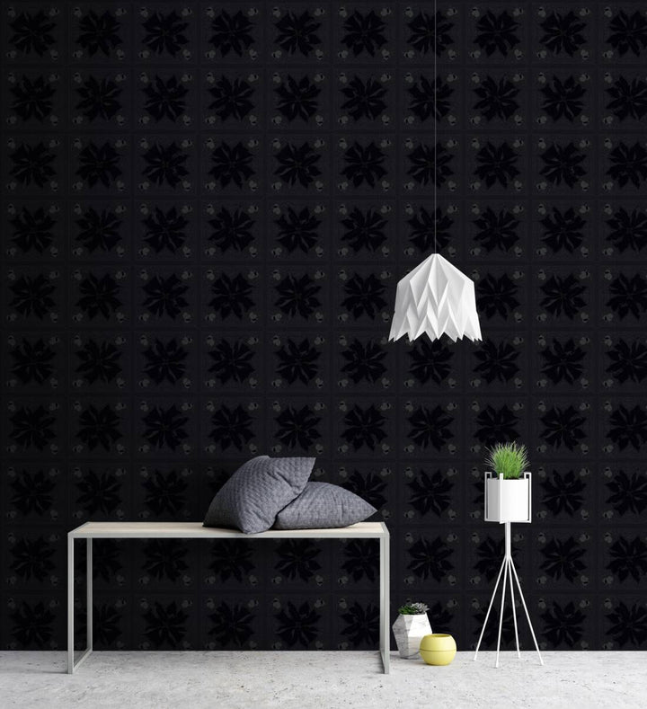 Dizaina tapetes Karl Lagerfeld ar rakstu melnā krāsā, 378453 AS Creation