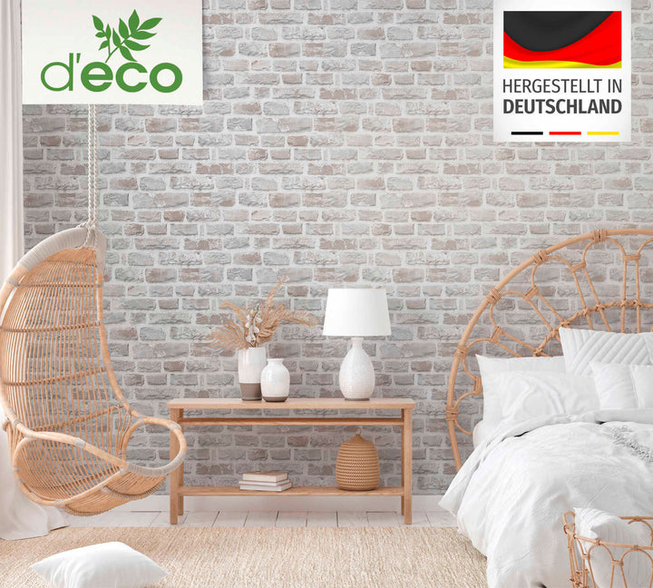 Ekoloģiskas tapetes ar dabīgā akmens rakstu: pelēkā krāsā, 386371 AS Creation