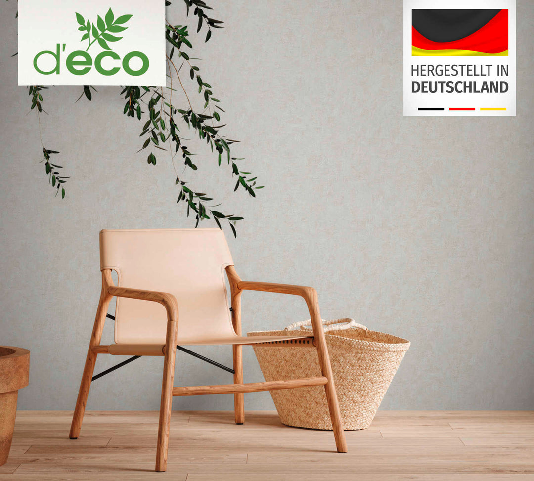 Ekoloģiskas tapetes bez PVC ar teksturētu izskatu: krēmkrāsā, 386395 AS Creation