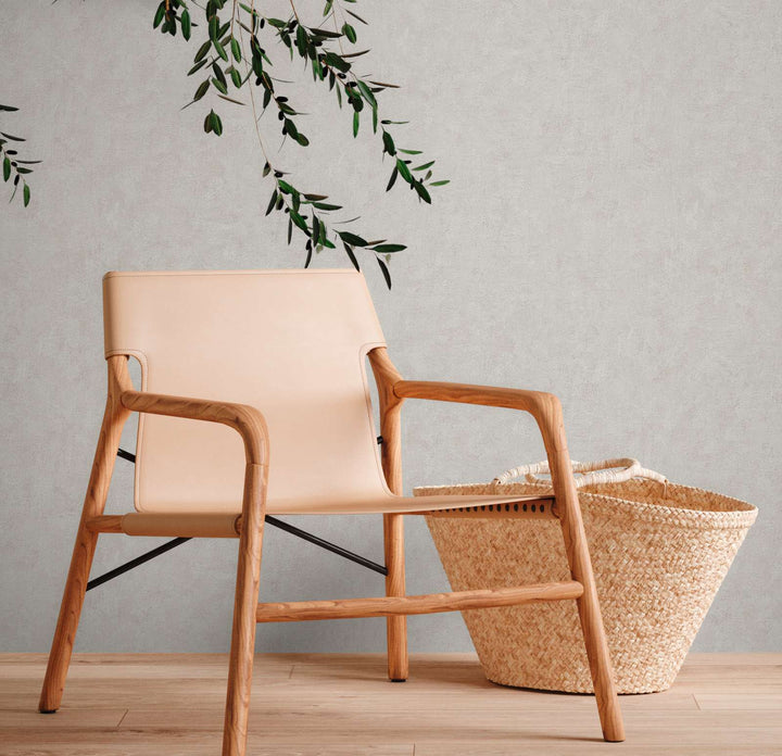 Ekoloģiskas tapetes bez PVC ar teksturētu izskatu: krēmkrāsā, 386395 AS Creation