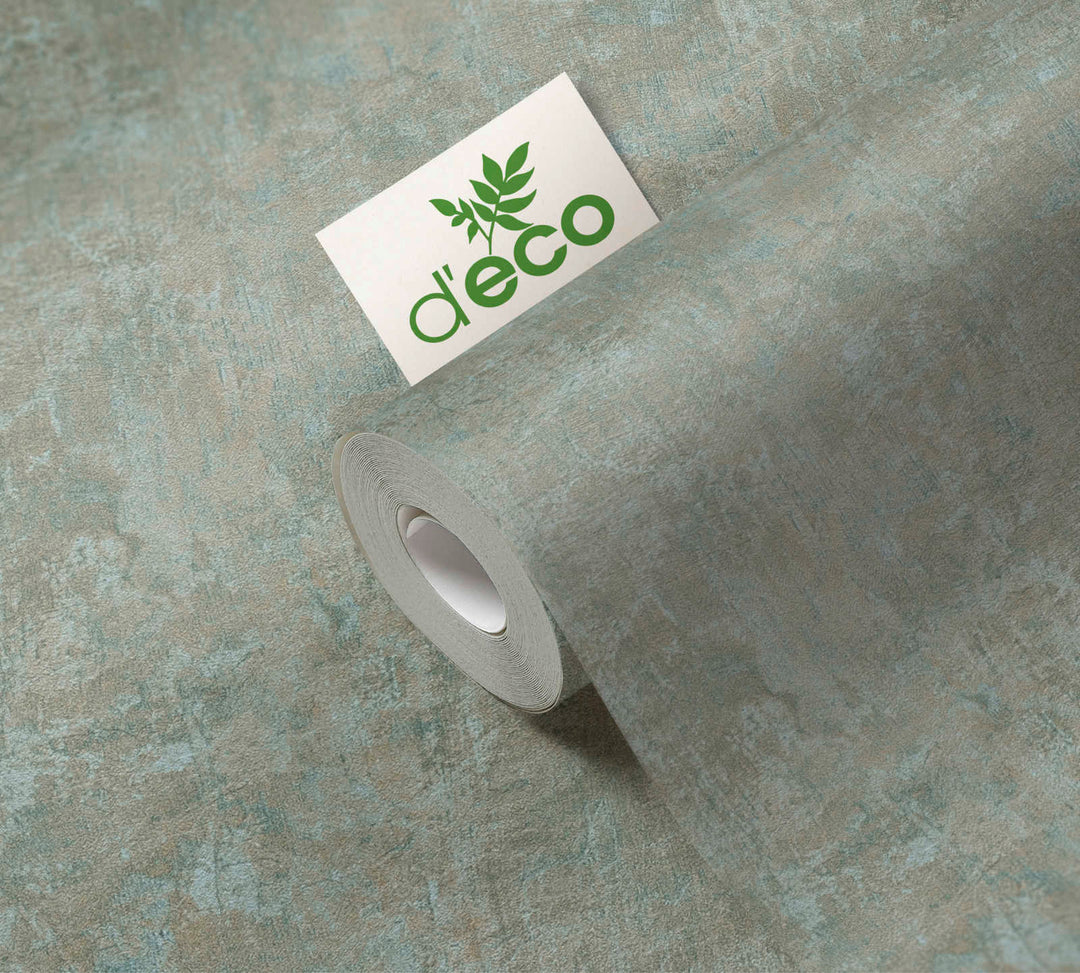 Ekoloģiskas tapetes bez PVC ar teksturētu izskatu zaļā krāsā, 386391 AS Creation