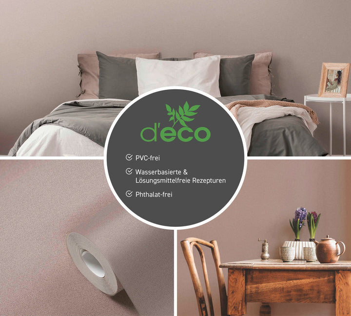 Ekoloģiskas vienkrāsainas tapetes, bez PVC: brūnos toņos - 386668 AS Creation