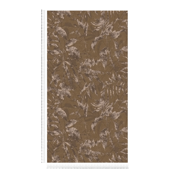 Elegantas neaustas tapetes ar lapu rakstu vintage stilā - brūnā - 782034 AS Creation