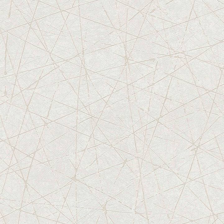 Flizelīna tapetes ar grafisko līniju rakstu baltā krāsā - 1375133 AS Creation