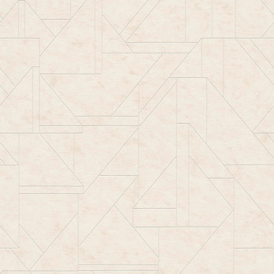 Flizelīna tapetes ar grafisku līniju rakstu, krēmkrāsā, 1374016 AS Creation