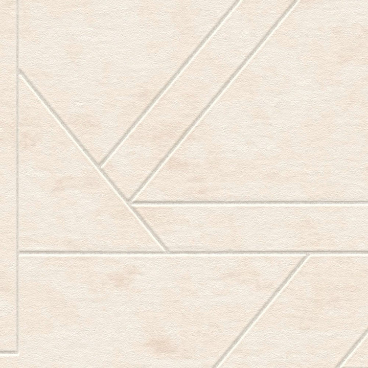 Flizelīna tapetes ar grafisku līniju rakstu, krēmkrāsā, 1374016 AS Creation