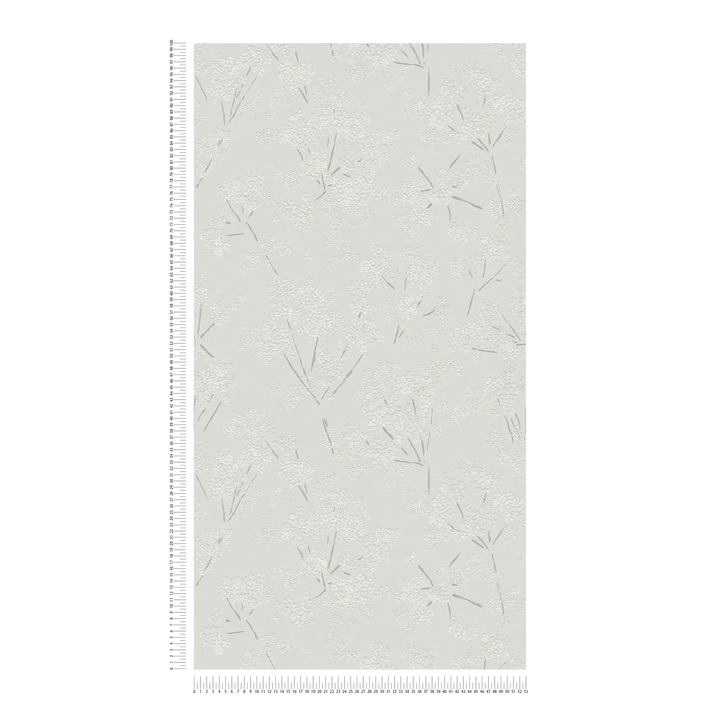 Flizelīna tapetes ar rotaļīgu ziedu rakstu - pelēkā krāsā - 395484 AS Creation
