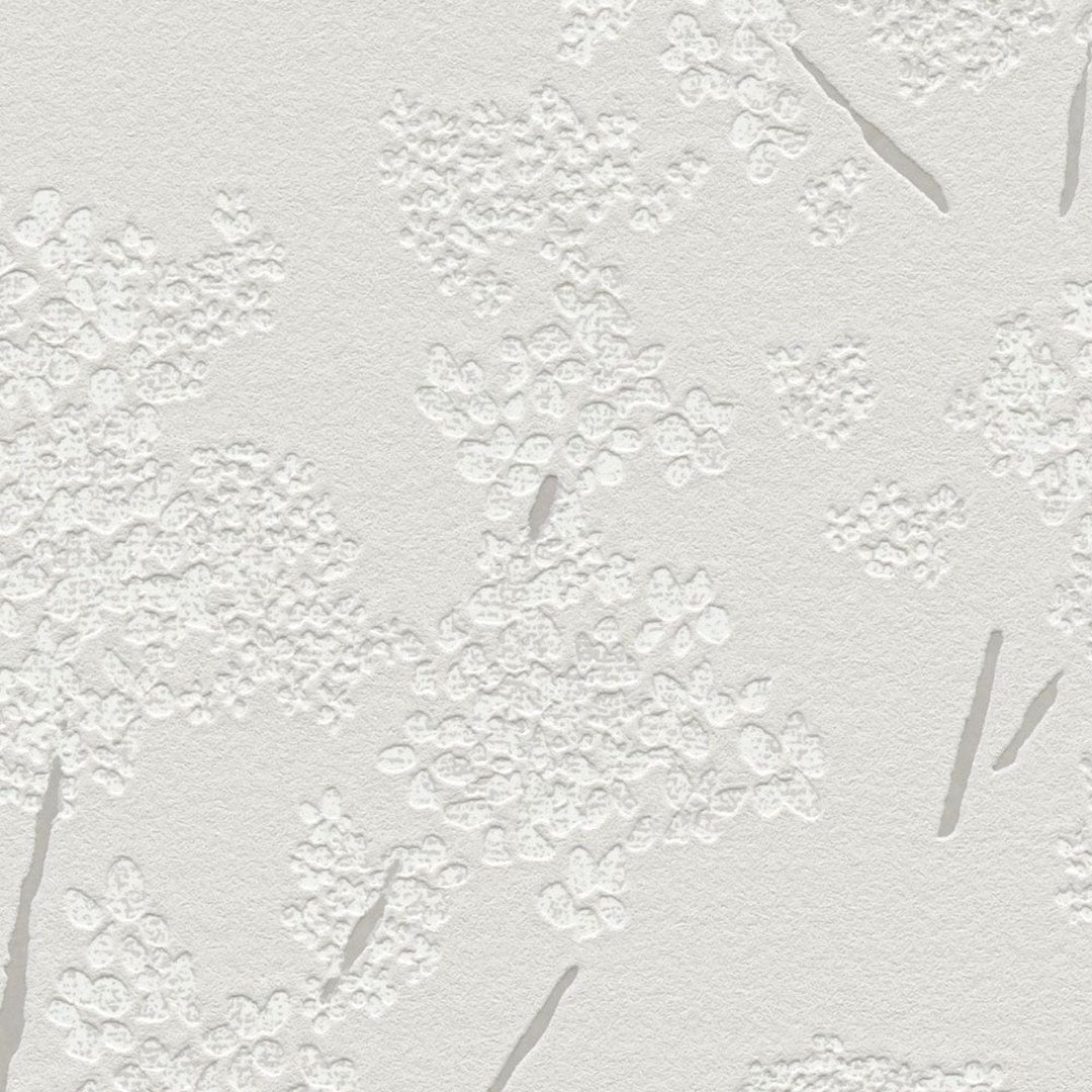 Flizelīna tapetes ar rotaļīgu ziedu rakstu - pelēkā krāsā - 395484 AS Creation