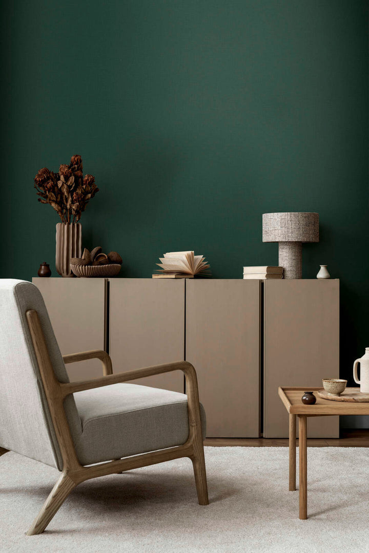 Flizelīna tapetes ar tekstila struktūru  egles skujas krāsā AS 379533 AS Creation