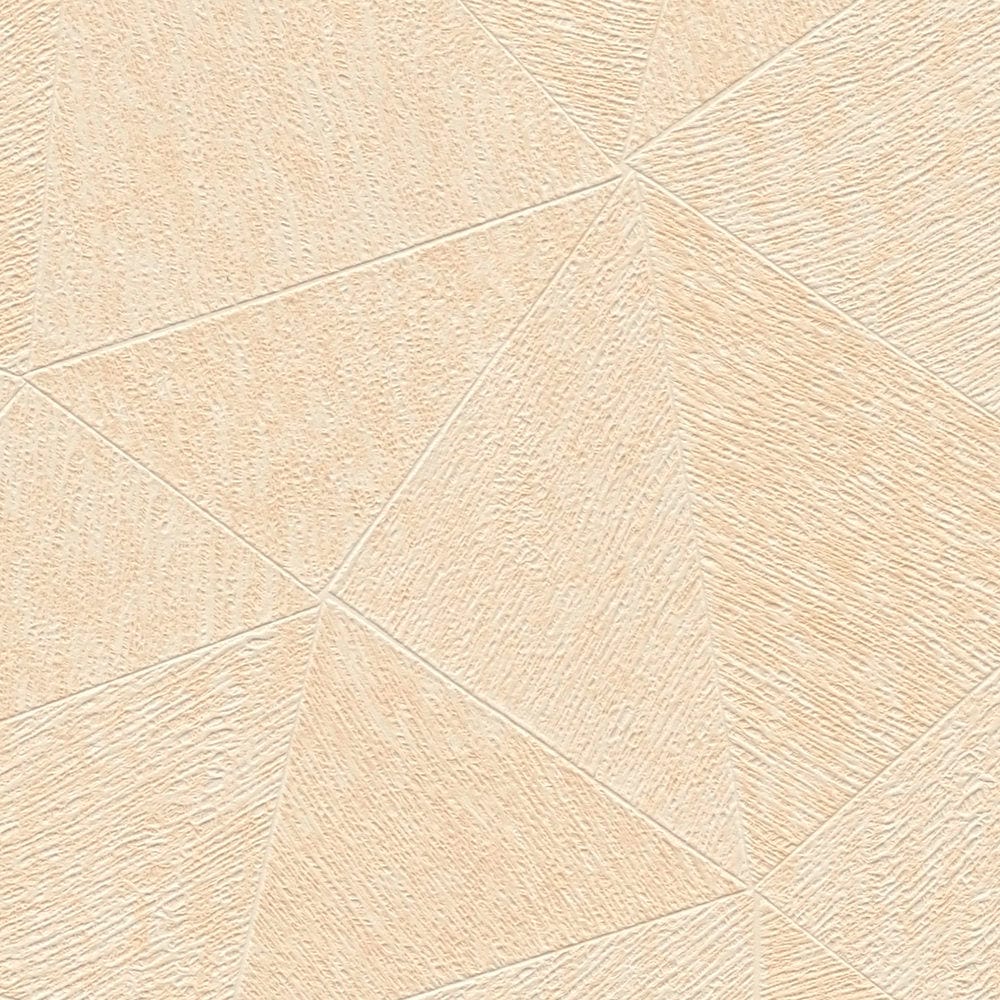 Flizelīna tapetes ar trīsstūrveida rakstu bēšā krāsā - 1374175 AS Creation