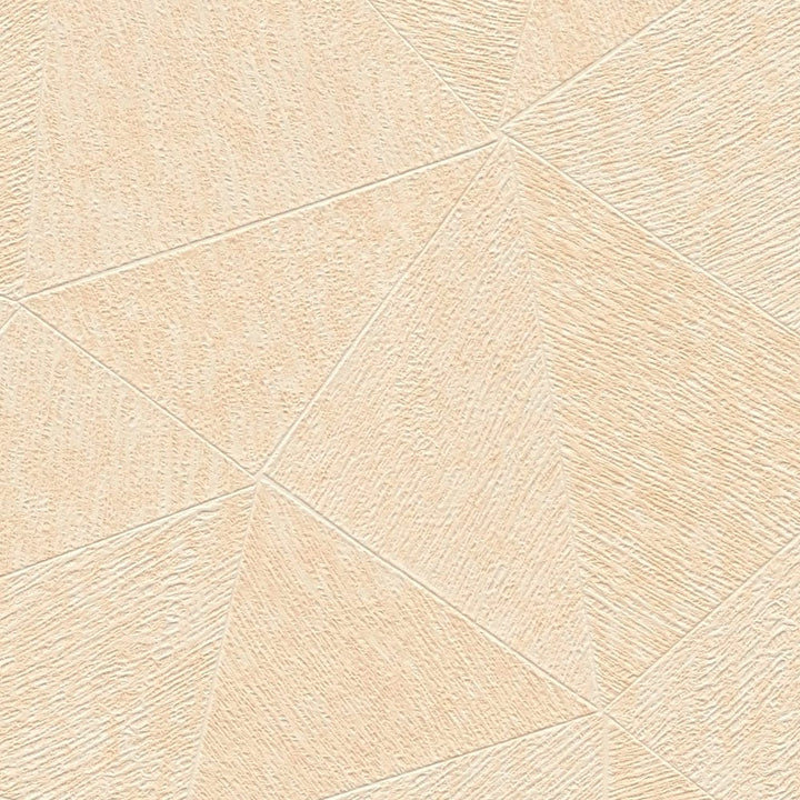 Flizelīna tapetes ar trīsstūrveida rakstu bēšā krāsā - 1374175 AS Creation