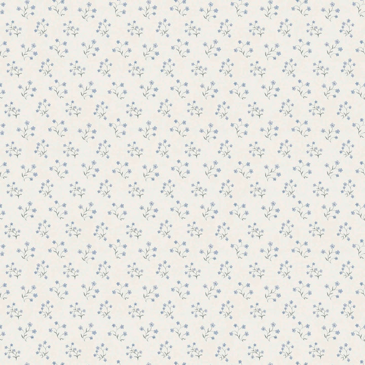 Flizelīna tapetes ar ziedu rakstu - baltā, pelēkā, zilā krāsā, 390713 AS Creation