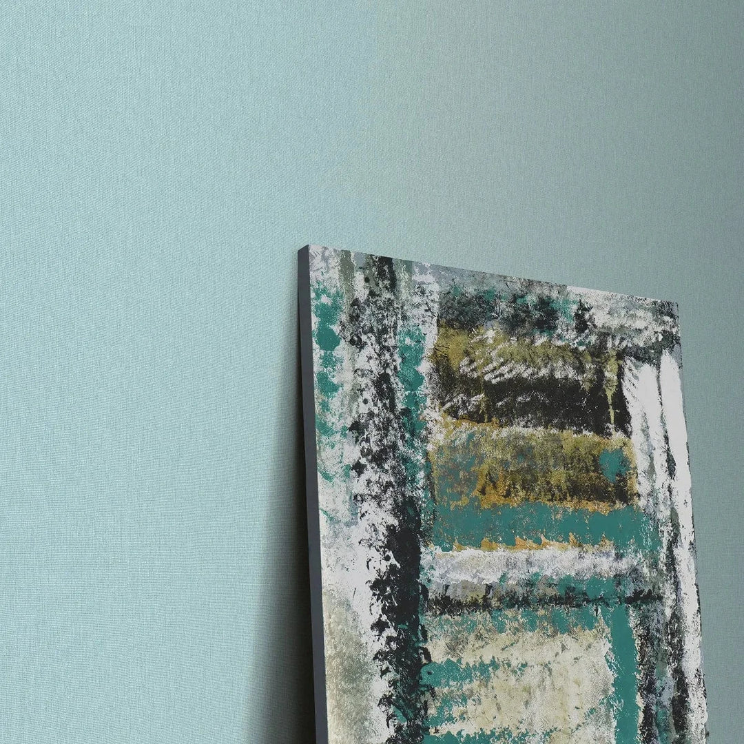 Flizelīna tapetes ar tekstila faktūru gaiši tirkīzā krāsā – svaigs un harmonisks sienu risinājums Erismann