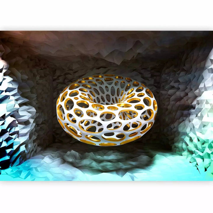 Fototapetes - Abstrakcija ar 3D efektu un ģeometrisko figūru, 135810 Tapetenshop.lv